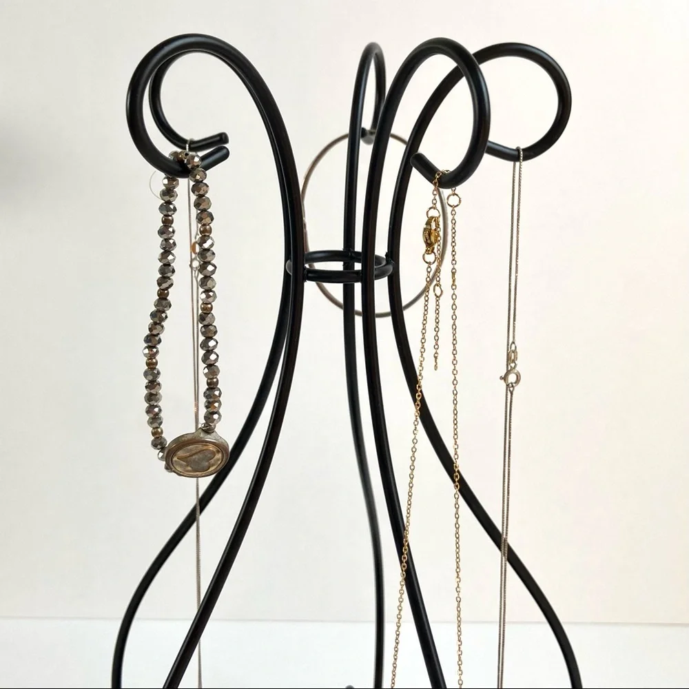 Umbra Design Scrolled Black Metal Jewelry Stand/Organizer